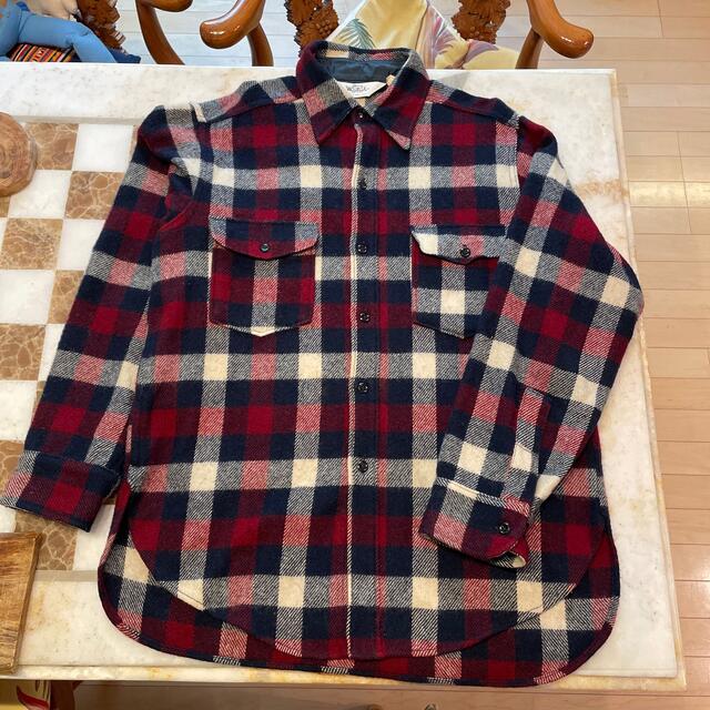 激レア中古】ウールリッチWoolrich 70'USA製チェックシャツ(L) 限定