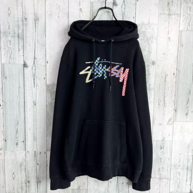 90's Stüssy ステューシー  USA製　スクリプトロゴ　パーカー