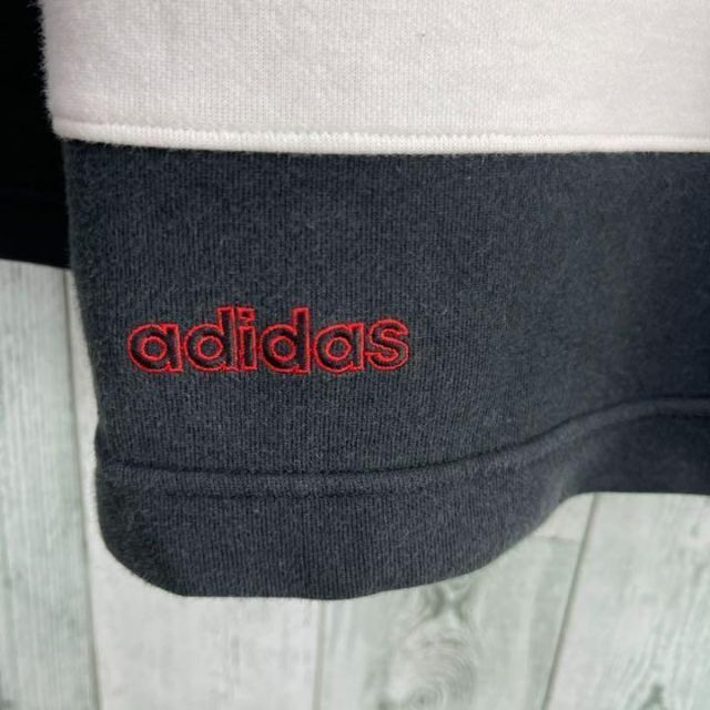 80's adidas アディダス 白タグビックロゴ プルオーバー パーカー 最初