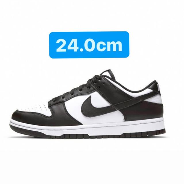 NIKE WMNS DUNK LOW WHITE BLACK 24cm