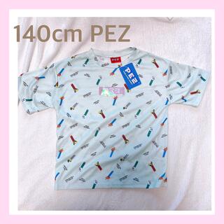 PEZ ペッツ　総柄Tシャツ グリーン 140センチ　ペパーミントグリーン　(Tシャツ/カットソー)