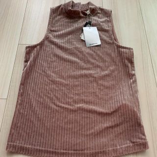 ベルシュカ(Bershka)の新品　ストラディヴァリウス  ベロア　ノースリーブ(カットソー(半袖/袖なし))