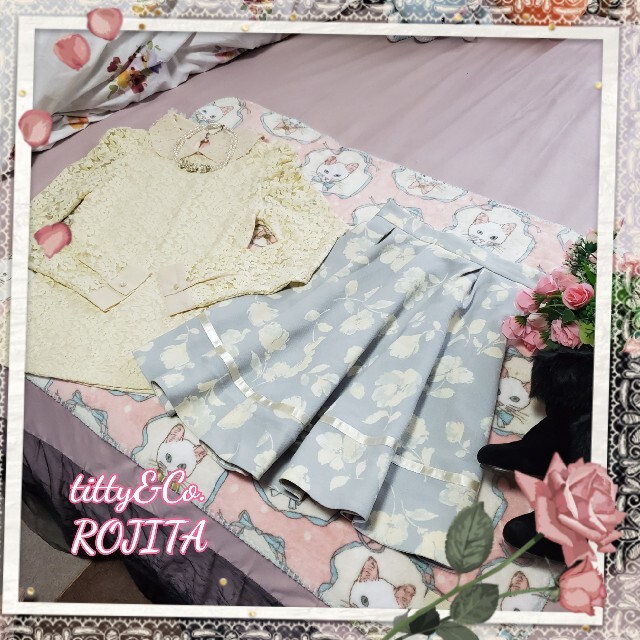 titty&co(ティティアンドコー)の♡ROJITA&titty&Co.♡レースニット&フラワースカート♡セット♪ レディースのレディース その他(セット/コーデ)の商品写真