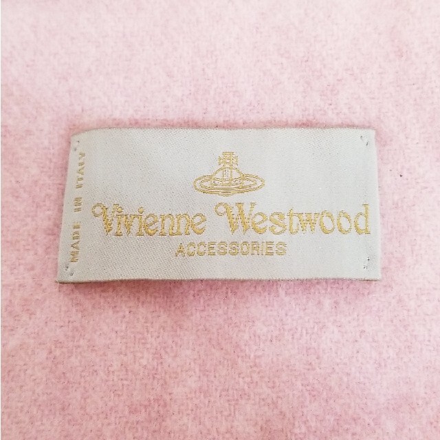 Vivienne Westwood(ヴィヴィアンウエストウッド)のVivienne Westwood/ロゴ刺繍マフラー/ピンク レディースのファッション小物(マフラー/ショール)の商品写真