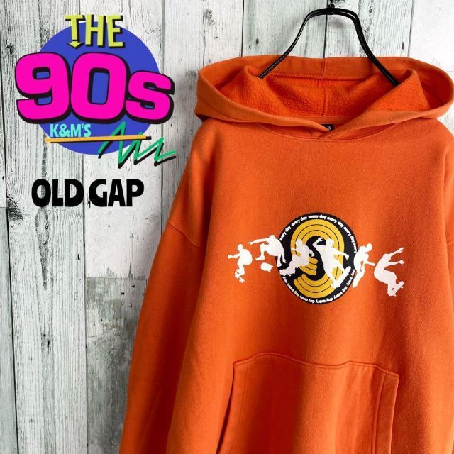 90's OLD GAP オールドギャップ　スケボープリント　パーカー