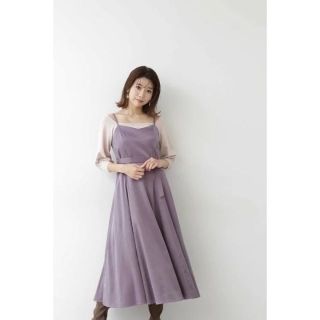 ジルバイジルスチュアート(JILL by JILLSTUART)の【あゆゆ様専用】【JILLSTUART】レイヤードサテンワンピース＋ニット(ひざ丈ワンピース)