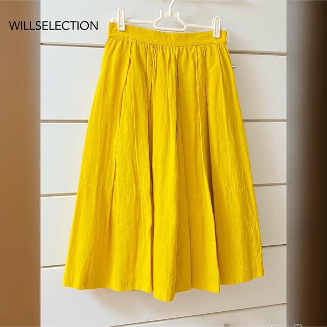 WILLSELECTION(ウィルセレクション)の最終sale⭐︎新品未使用❤︎ウィルセレクション❤︎フレアスカート❤︎イエロー レディースのスカート(ひざ丈スカート)の商品写真