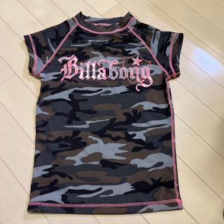 ビラボン(billabong)のビラボン　ラッシュガード　M　レディース　迷彩　グレー系　送料込(サーフィン)