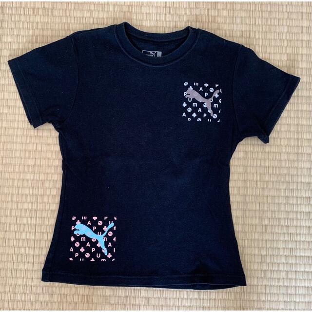 PUMA(プーマ)のプーマ　Tシャツ　ブラック　Lサイズ レディースのトップス(Tシャツ(半袖/袖なし))の商品写真