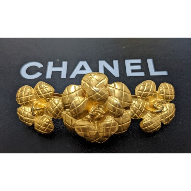 ☆シャネル☆CHANEL☆バレッタ☆ゴールド☆カメリア☆ヴィンテージ