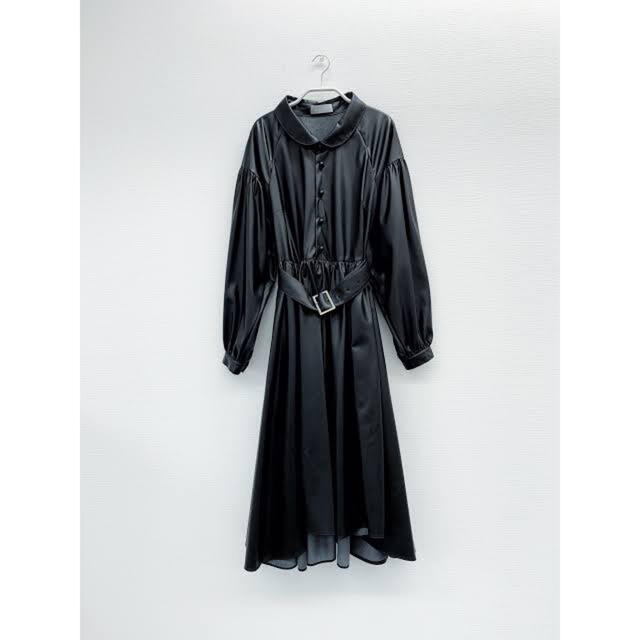 メーカー再生品】 hazama 経年真価のワンピース 黒 フェイクレザー