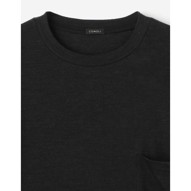 COMOLI(コモリ)の【新品未使用】 comoli 22ss ウール天竺 Tシャツ チャコール 3 メンズのトップス(Tシャツ/カットソー(半袖/袖なし))の商品写真