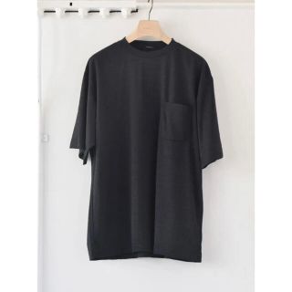 コモリ(COMOLI)の【新品未使用】 comoli 22ss ウール天竺 Tシャツ チャコール 3(Tシャツ/カットソー(半袖/袖なし))