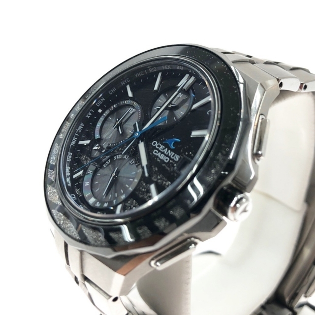 〇〇CASIO カシオ 腕時計 OCEANUS オシアナス マンタ 世界限定1500本 プラチナ蒔絵 OCW-S5000ME-1AJF ブラック