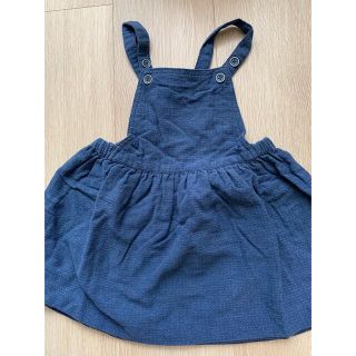 ZARA 　ジャンパースカート　ワンピース　ネイビー　90(ワンピース)