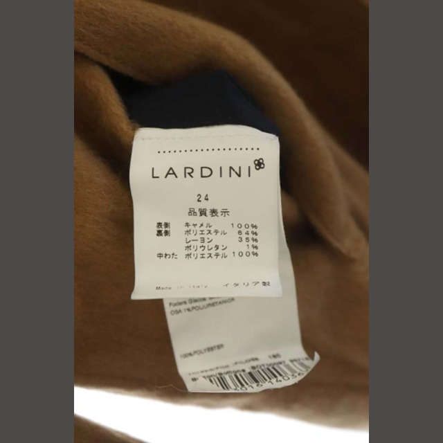 LARDINI(ラルディーニ)のラルディーニ LARDINI キャメルフードコート 40 紺 キャメル レディースのジャケット/アウター(その他)の商品写真