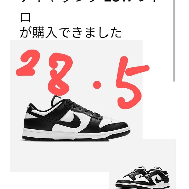 Nike Dunk Low Retro "White/Black"28.5センチ