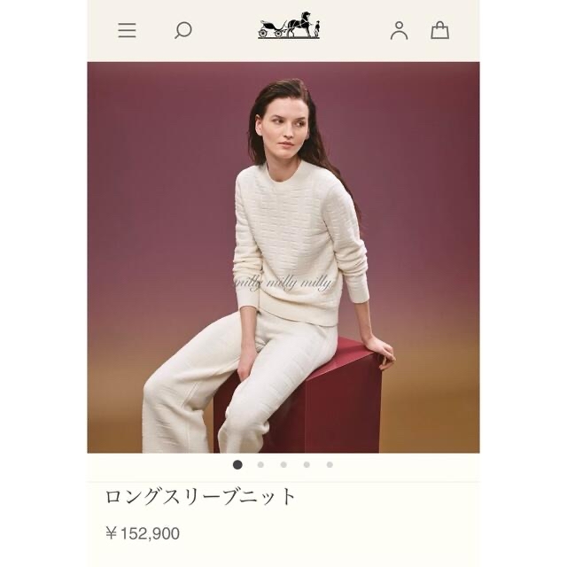 Hermes(エルメス)のご成約済みです✴︎新品タグ付【HERMES】2022新作ロングスリーブニット レディースのトップス(ニット/セーター)の商品写真