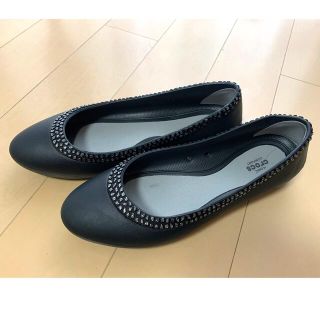 クロックス(crocs)のクロックス　ビジューパンプス　W6 ブラック(サンダル)