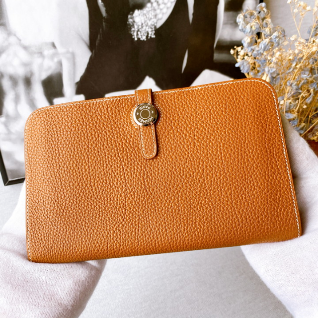 初回限定】 Hermes 長財布 ゴールド GM デュオ ドゴン 「展示品