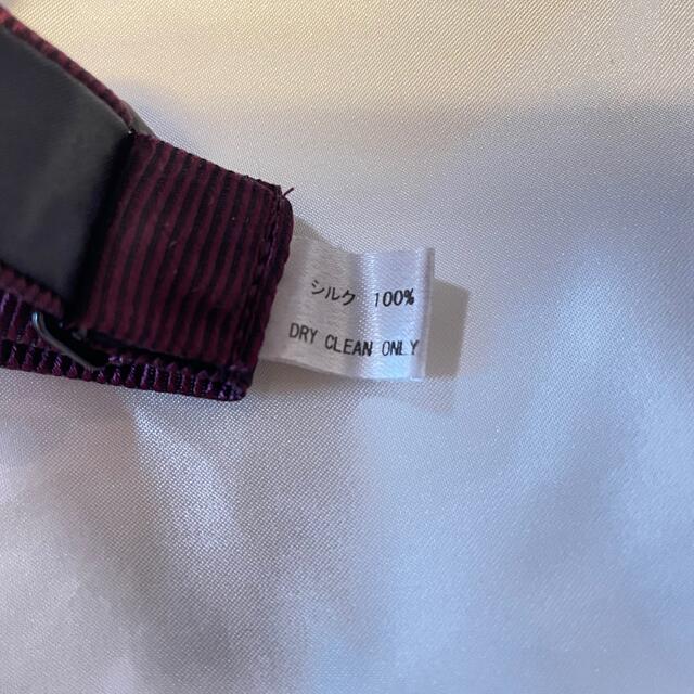 蝶ネクタイ　シルク100% ボルドー メンズのファッション小物(ネクタイ)の商品写真