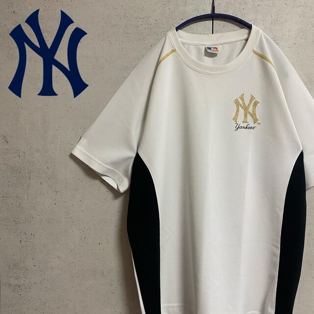 MLB ニューヨークヤンキース/メッシュTシャツ/ゲームシャツ/ロゴワッペン