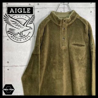 エーグル(AIGLE)の【希少】90s AIGLE/エーグル ファーフリース プルオーバー オリーブ L(その他)