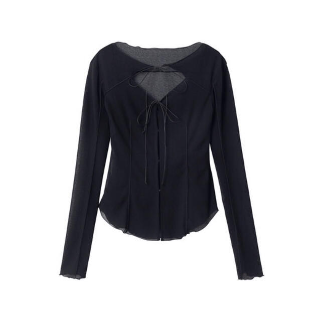 AW22 LE CIEL BLEU  Sheer Bow Top