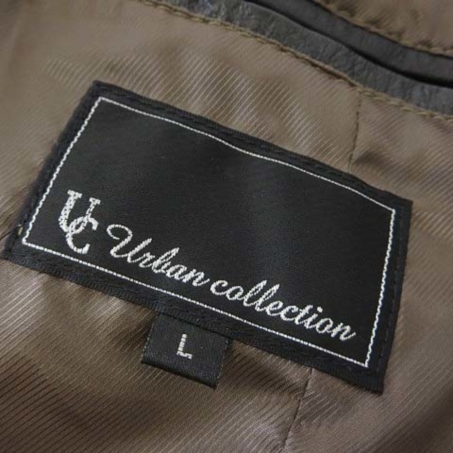other(アザー)のUrban collection ジャケット レザー テーラード 本革 L 黒 メンズのジャケット/アウター(テーラードジャケット)の商品写真
