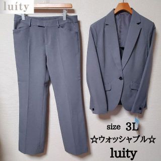 【かおる様専用】luity リュイティ　グレー ウォッシャブル　大きいサイズ(スーツ)