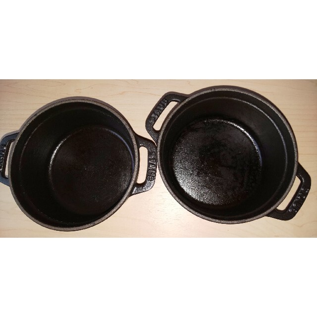 STAUB - ストウブ ピコ ココット ラウンド 12cm ブラック 2個の通販