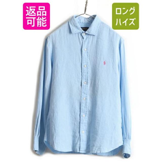 公式通販 高級 100% リネン □ POLO ポロ ラルフローレン 長袖 シャツ