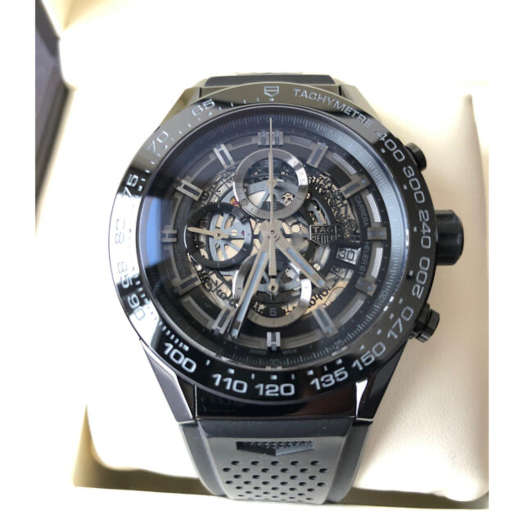 セラミックラバーベルト文字盤【極美品】TAG HEUER（タグホイヤー）カレラ  ホイヤー01  カタログ付