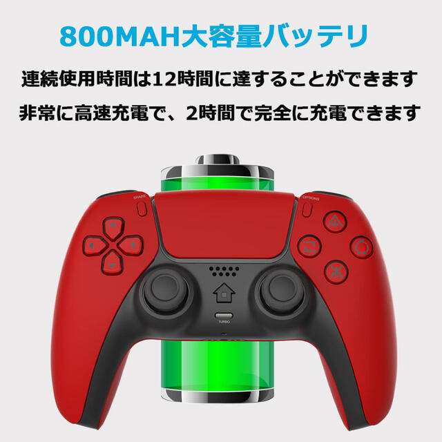 PS4コントローラーイヤレス4コントローラー800mAh大容量バッテリー2セット エンタメ/ホビーのゲームソフト/ゲーム機本体(その他)の商品写真