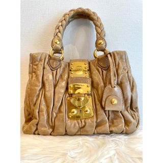 ミュウミュウ(miumiu)のMIUMIU ミュウミュウ マテラッセ 2WAY ハンドバッグ ショルダーバッグ(ハンドバッグ)