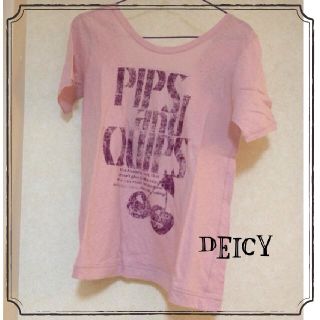 デイシーミー(deicy me)のdeicy me レース付きTシャツ(Tシャツ(半袖/袖なし))