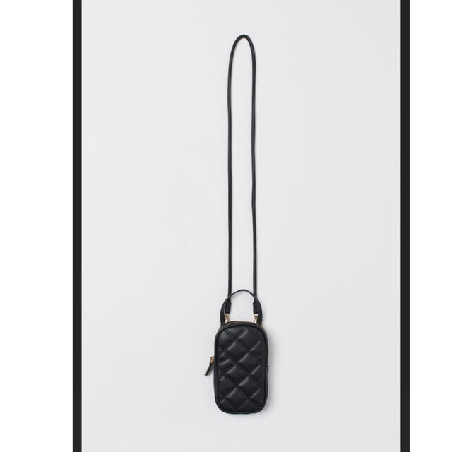 H&M(エイチアンドエム)のH&M キルティング スマートフォン ミニ ショルダーバッグ ブラック レディースのバッグ(ショルダーバッグ)の商品写真