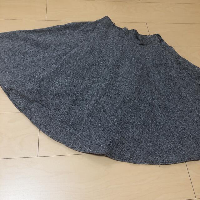フレアスカート　秋冬スカート　ツイードスカート レディースのスカート(ひざ丈スカート)の商品写真