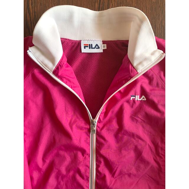 FILA(フィラ)の美品★FIRA フィラ ウィンドブレーカー  ジャンパー  S〜M   濃ピンク スポーツ/アウトドアのゴルフ(ウエア)の商品写真