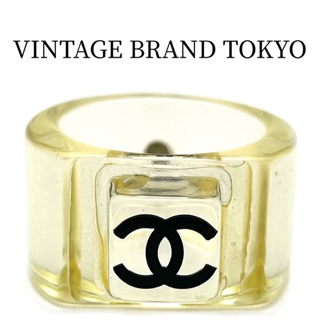 最も完璧な CHANEL クリアリング ヴィンテージ シャネル リング