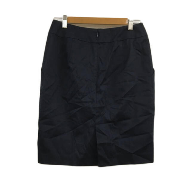 ANAYI(アナイ)のアナイ スカート タイト ひざ丈 タック 無地 38 黒 紺 ブラック レディースのスカート(ひざ丈スカート)の商品写真