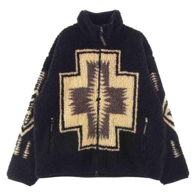 PENDLETON ペンドルトン ジャケット Boa Zip Up Jacket ネイティブ柄 ボア ジップ ジャケット ブラック系 L