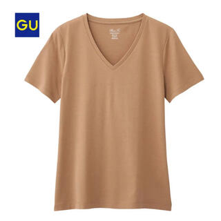 ジーユー(GU)のマーセライズドＶネックＴ(半袖) ジーユー　GU(Tシャツ(半袖/袖なし))