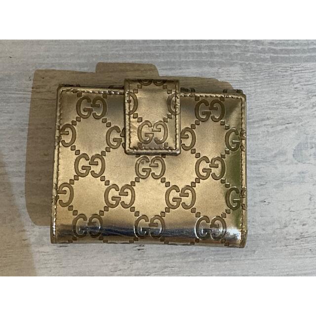 Gucci(グッチ)のGUCCI シマレザーシリーズ財布！！希少GOLDカラー！！ レディースのファッション小物(財布)の商品写真