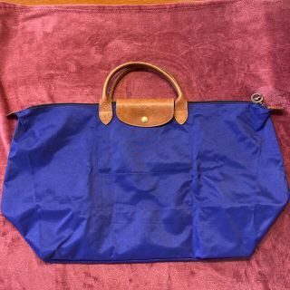 ロンシャン(LONGCHAMP)のロンシャン　トートバッグ　ボストンバック　サイズＬ　ネイビー系(ボストンバッグ)