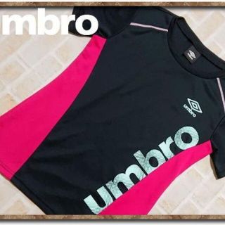 アンブロ(UMBRO)のアンブロ　切替Tシャツ　黒×ピンク☆やや難(Tシャツ(半袖/袖なし))