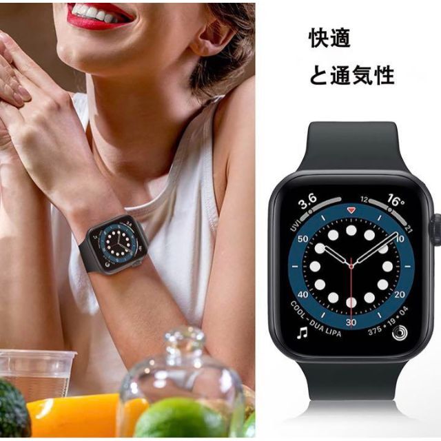 コンパチブル Apple Watch シリコン 38mm 40mm 通気 防汗 メンズの時計(ラバーベルト)の商品写真