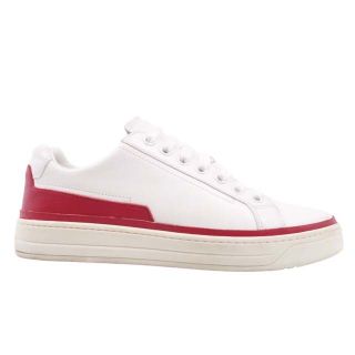 美品 プラダ スポーツ PRADA SPORT スニーカー ローカット カーフレザー レースアップ シューズ 靴 レディース 35 1/2(22.5cm相当) ブラック