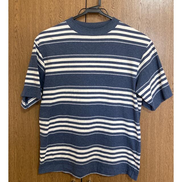 UNIQLO(ユニクロ)の【まとめ割引可❗️】ユニクロ　ボーダークルーネックT 半袖 メンズのトップス(Tシャツ/カットソー(半袖/袖なし))の商品写真