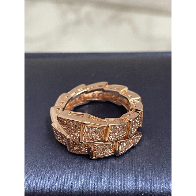 最高品質　スネーク リング　ピンクゴールド　指輪　　SONAダイヤモンド レディースのアクセサリー(リング(指輪))の商品写真